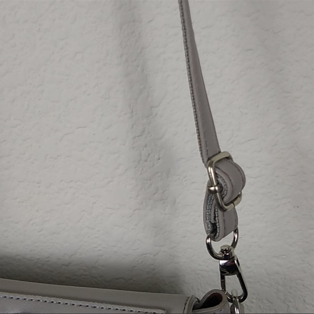 Miniso Gray Shoulder Cross Body Ring Handle Bag - Picture 12 of 13